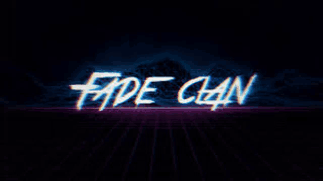 a neon sign that says fade can on it