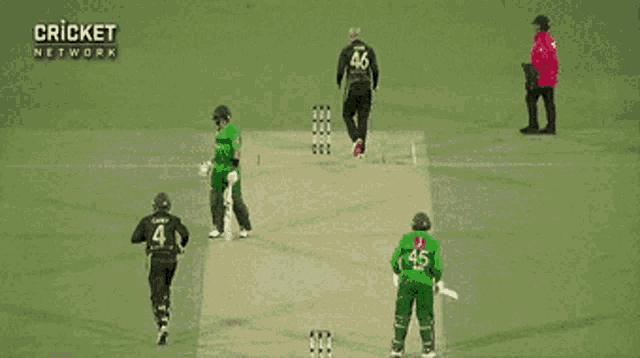 a cricket game is being shown on the cricket network channel