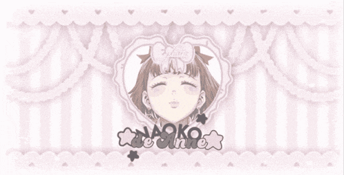 a picture of a girl with the name naoko de anne on the bottom