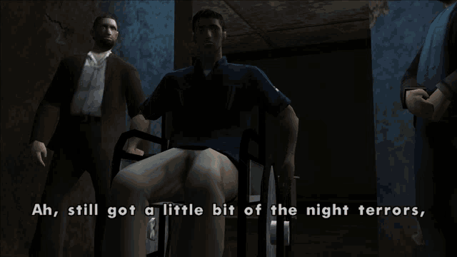 a man in a wheelchair is talking about night terrors