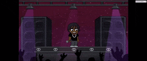 a pixel art drawing of a person in a spaceship looking at the stars