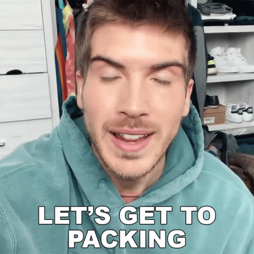 Lets Get To Packing Joey Graceffa GIF - Lets Get To Packing Joey Graceffa Pack Things Up GIFs