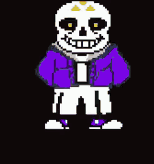 a pixel art of a skeleton wearing a hat and sunglasses