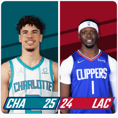 Charlotte Hornets (25) Vs. Los Angeles Clippers (24) Half-time Break GIF - Nba Basketball Nba 2021 GIFs