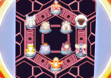 a display of various animated characters with the letters i and ii visible