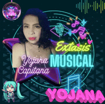 a poster for yojana musical featuring a woman in a star