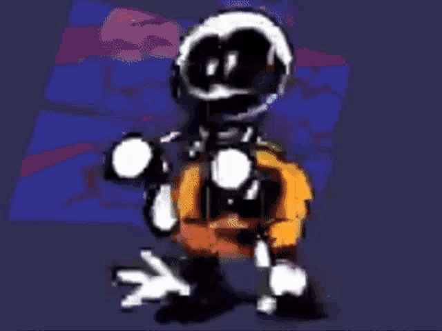 a cartoon of a skeleton and a pumpkin are dancing together .