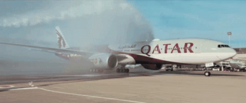 Qatar Airways Plane GIF - Qatar Airways Plane Qatar World Cup Livery GIFs