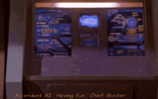 a computer screen that says ' ascendant ai having fun chief master ' at the top