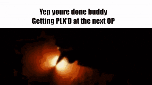 a screenshot of a video that says `` yep youre done buddy getting plx 'd at the next op '' .