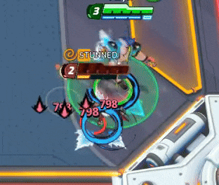 a screenshot of a video game shows a stunned character