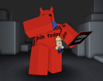 a red block with the word pin today on it