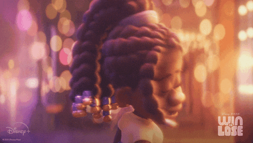 a poster for win lose shows a girl with braids