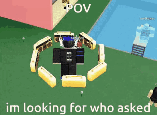 a person in a video game is looking for someone who asked