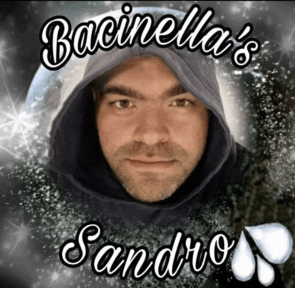 a picture of a man with the name bacinelli 's on it