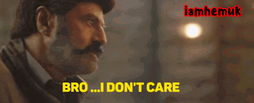 a man with a beard says " bro i don t care "