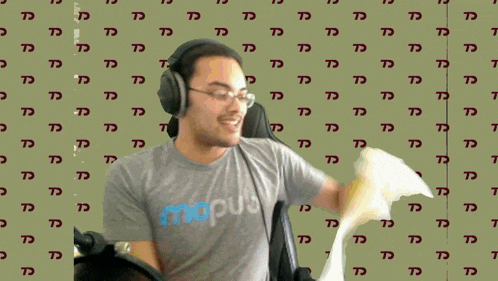 a man wearing a shirt that says ' cpu ' on the front