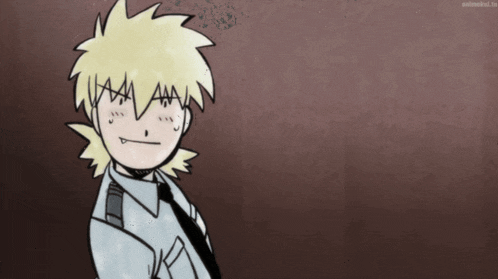 a cartoon drawing of a boy with blonde hair and a tie with animated.tv written on the bottom
