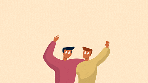 a poster for best friends day with two men hugging