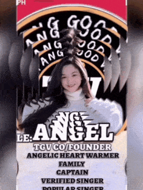 a picture of a girl with the name angel on the bottom