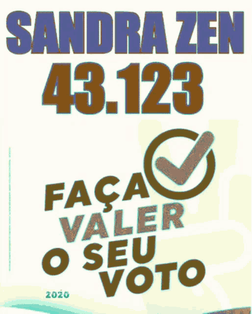 a poster with the name sandra zen on it