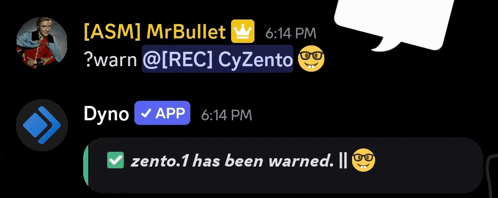 a screenshot of a text message between asm and zento