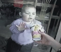 This Kid Is Going To Have Trust Issues GIF - Prank Baby Glass GIFs