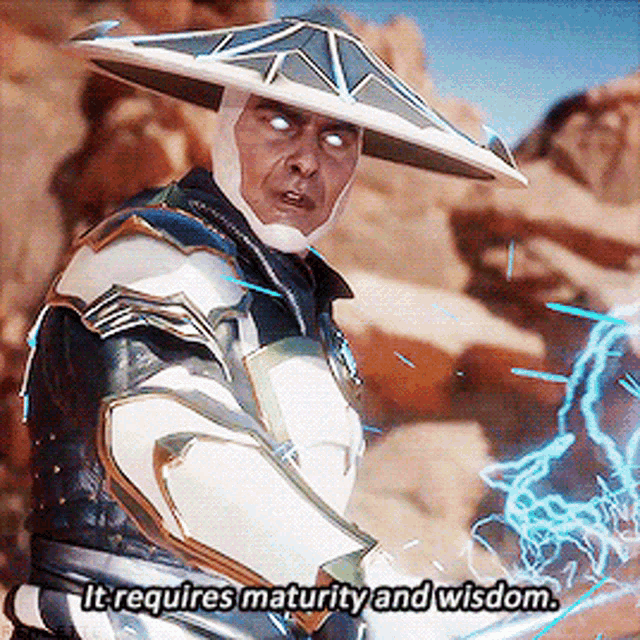 Mortal Kombat Raiden GIF - Mortal Kombat Raiden It Requires Maturity And Wisdom GIFs