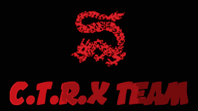 a logo for c.t.r.x team with a dragon on it