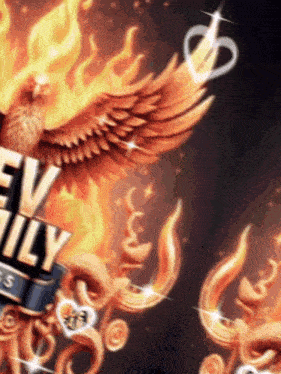 a picture of a phoenix with the words ev family written below it