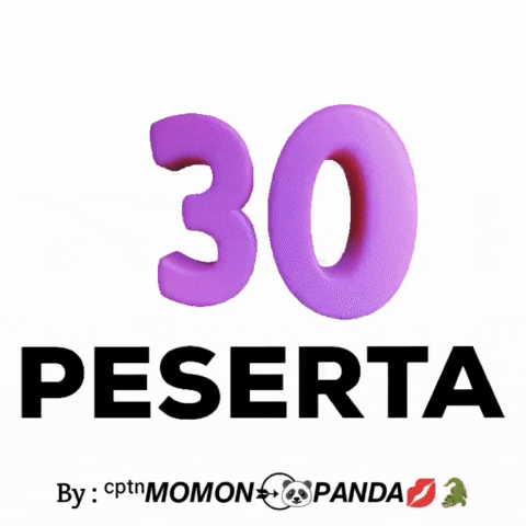 a sign that says 30 peserta by cptnmomon panda