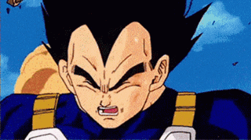 a close up of a cartoon character with a serious look on his face