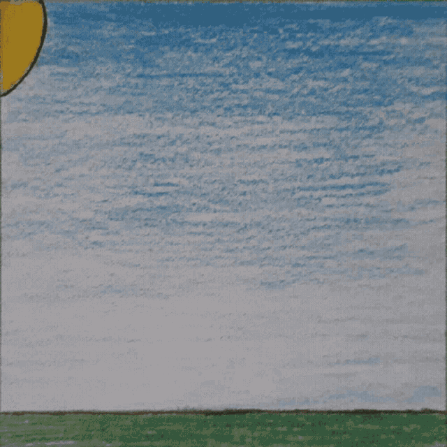 a child 's drawing of a flower growing in the grass
