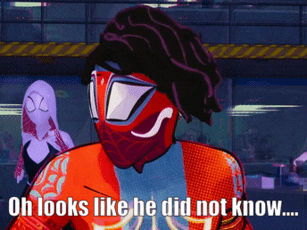 a cartoon of spider-man with the words oh looks like he did not know