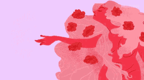 a drawing of a woman with flowers in her hair and the word mashable at the bottom right