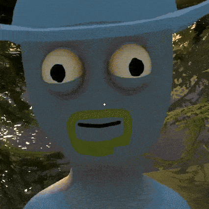 a cartoon character with a cowboy hat and the words drink some slugs