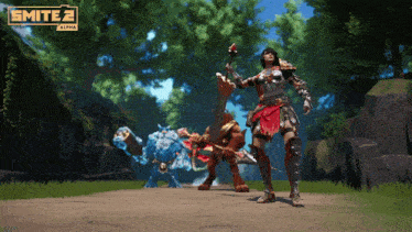 a video game called smite 2 alpha is being played on a computer