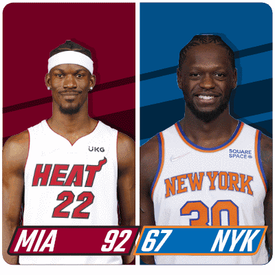 two basketball players one from the heat and one from new york