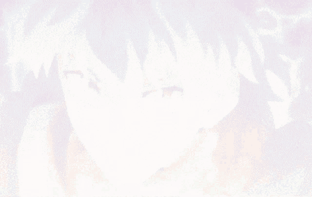 a close up of a person 's face with purple hair