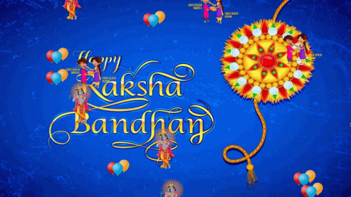 Happy Raksha Bhandhan Raksha Bandhan GIF - Happy Raksha Bhandhan Raksha Bandhan Balloons GIFs