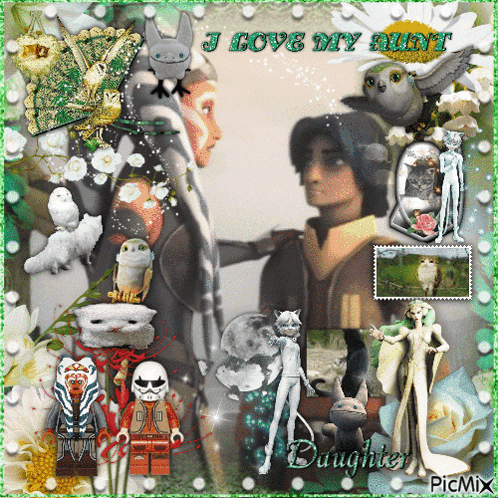 a collage of images with the words i love my aunt daughter
