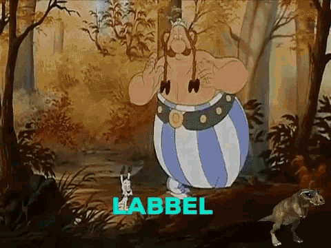 Obelix Labbel GIF - Obelix Labbel Asterix Conquers America GIFs