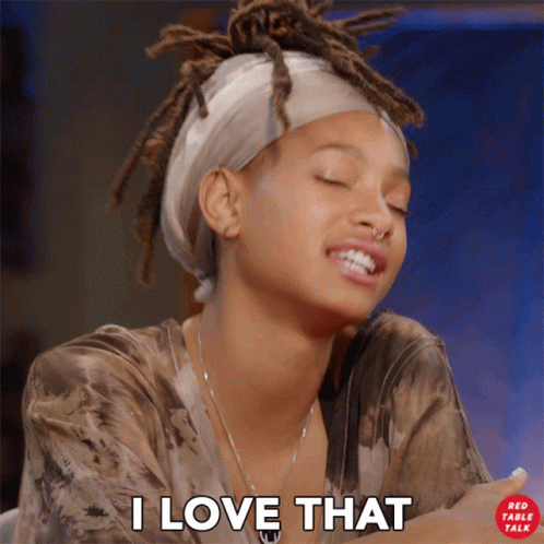 I Love That Willow Smith GIF - I Love That Willow Smith Red Table Talk GIFs