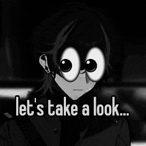a black and white photo of a boy with big eyes and the words let 's take a look