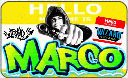 Hello My Name Is Marco Real GIF - Hello My Name Is Marco Real Wizard Graffiti GIFs