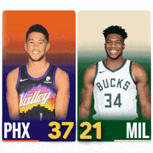 two basketball players one from phx and one from mil