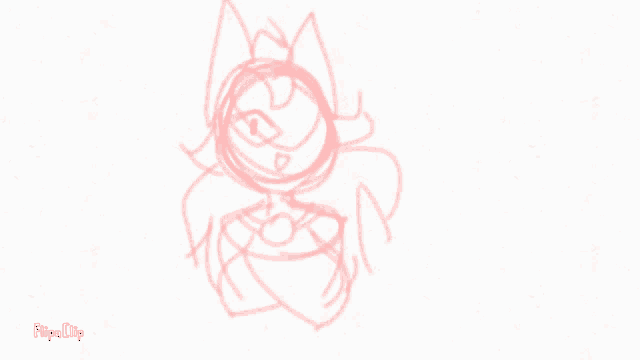 a drawing of a cat with the word flips on the bottom left