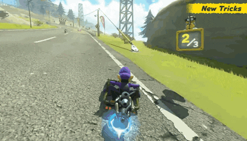 a screenshot of a video game that says new tricks on the bottom