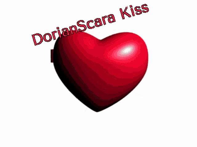a picture of two anime characters with the words dorian scara kiss