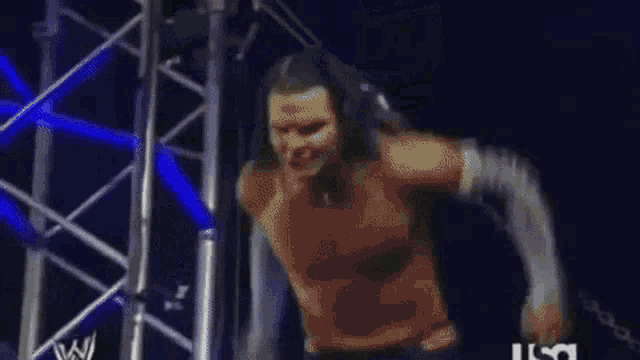 a wrestling match is being shown on usa